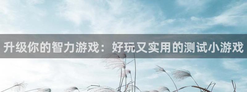 小艾电竞app官网：升级你的智力游戏：好玩又实用的测试小游戏